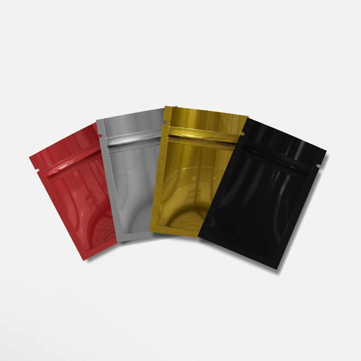 Custom Glossy Double-Sided Mylar Flat Zipper Bag Custom Glossy Double-Sided Mylar Flat Zipper Bag