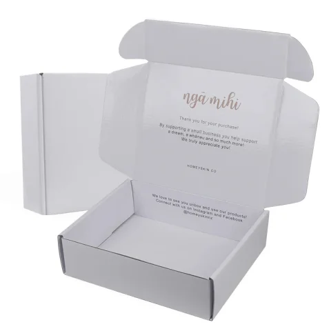 Custom White Paper Shipping Packaging Box