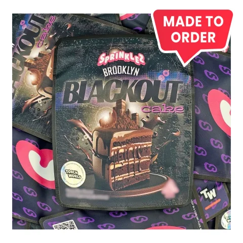 Brooklyn Blackout Cake 3.5g Mylar Bags Sprinklez Torch World
