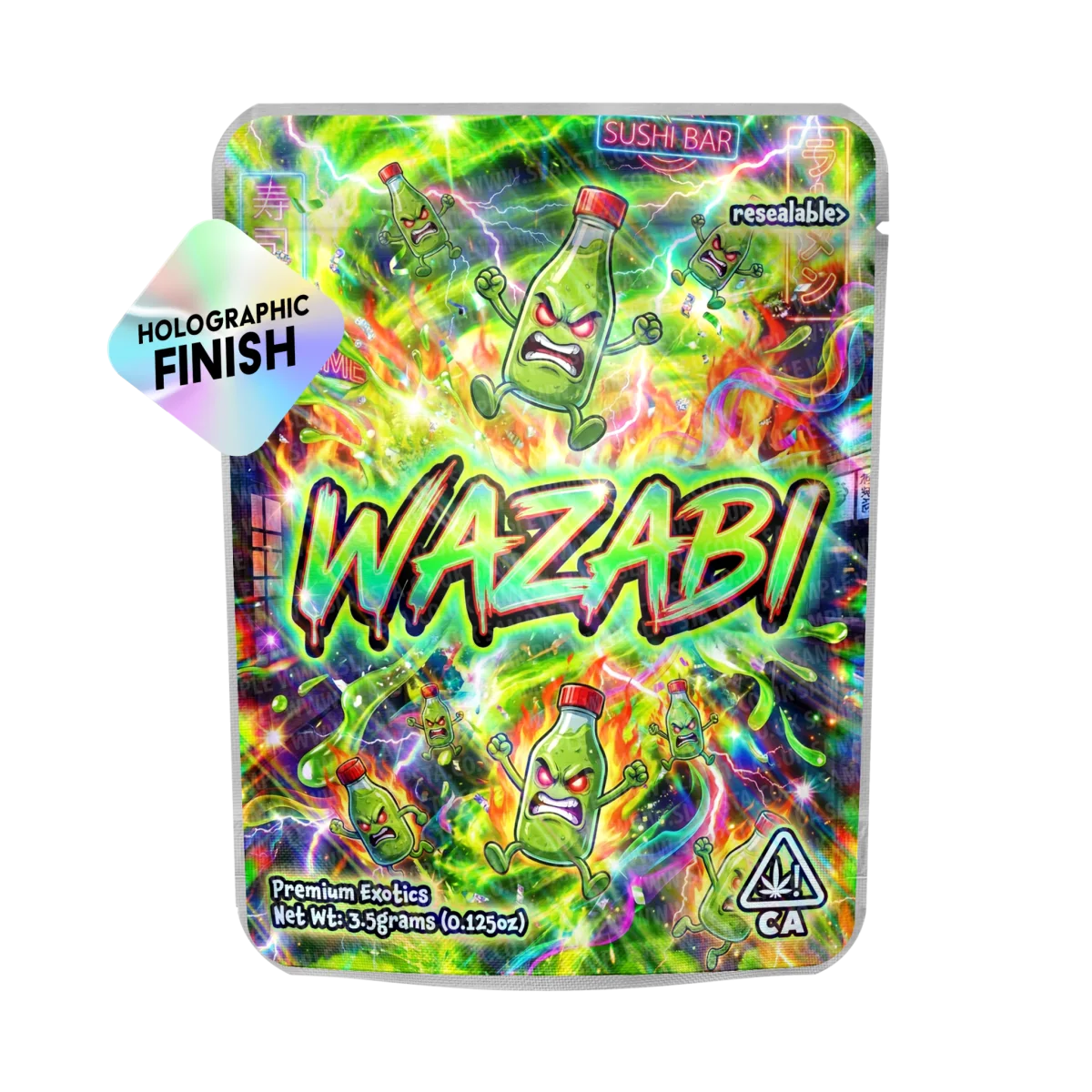 Wazabi Mylar Sticker Packs