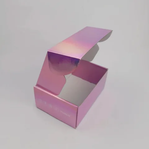 Custom Pink Gift Box with White Interior and Embossing