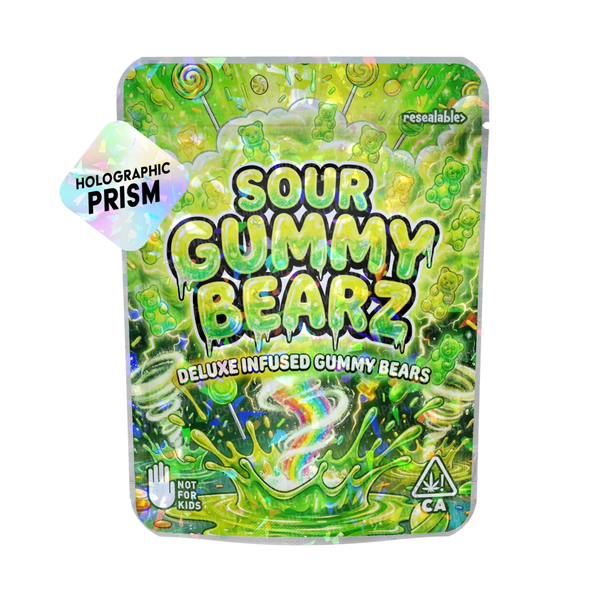 Sour Gummy Bearz Mylar Sticker Packs Sour Gummy Bearz Mylar Sticker Packs