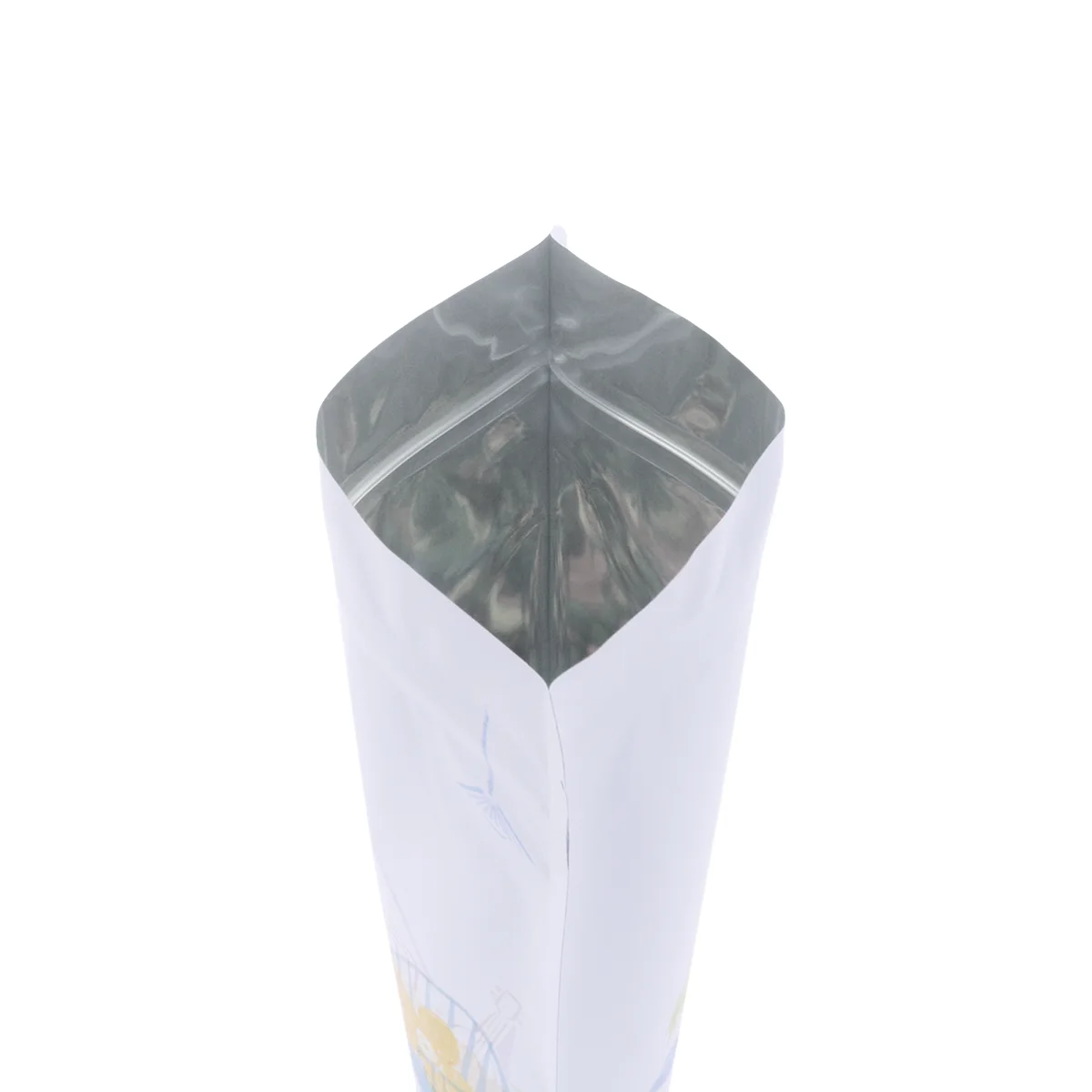 Matte White Landscape Print Mylar Stand-Up Bag