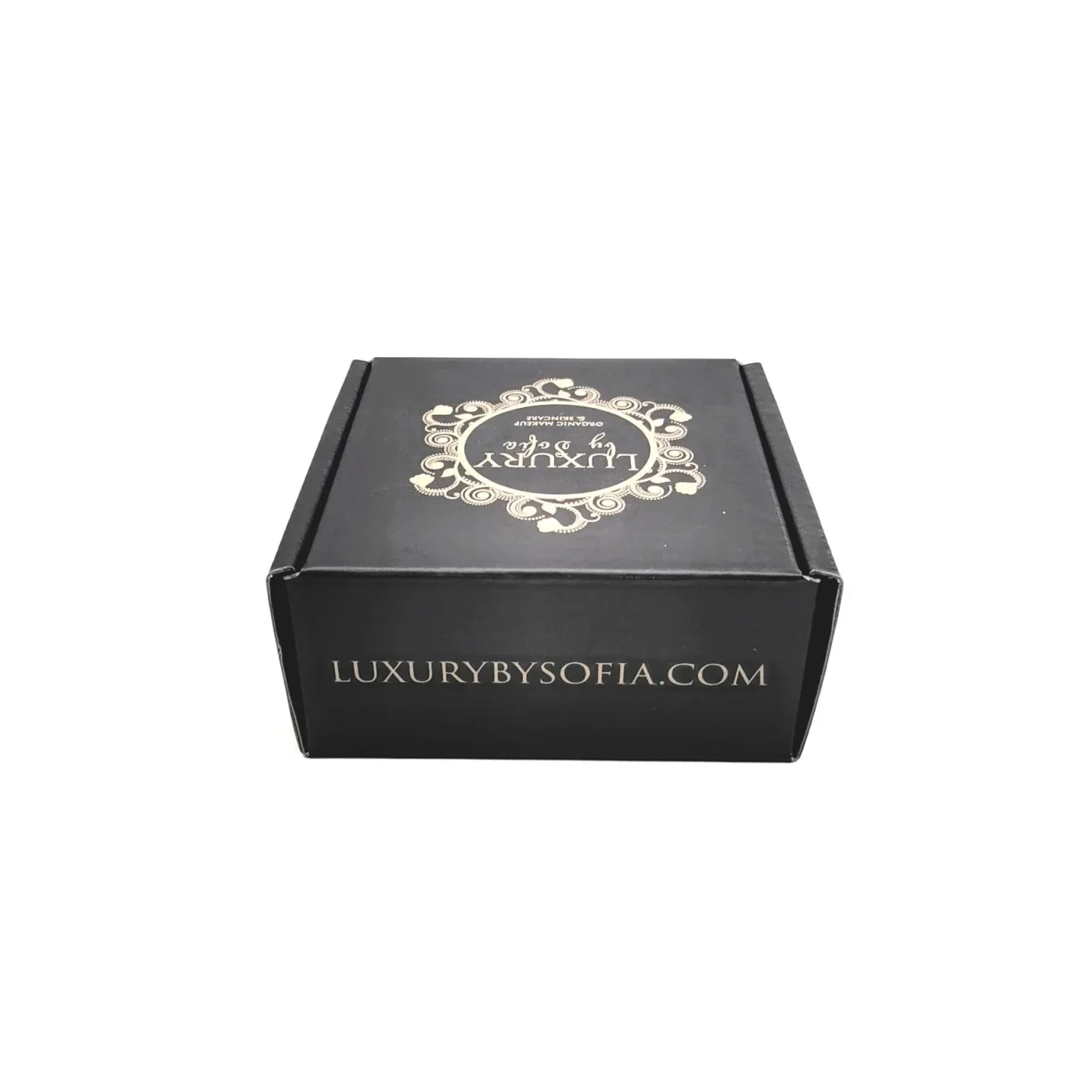 Custom Black E-Flute Corrugated Shoe Box