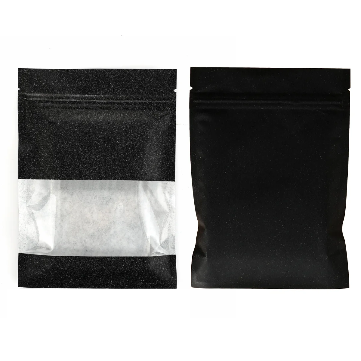 Black Kraft Flat Zipper Bag with Clear Window Black Kraft Flat Zipper Bag with Clear Window