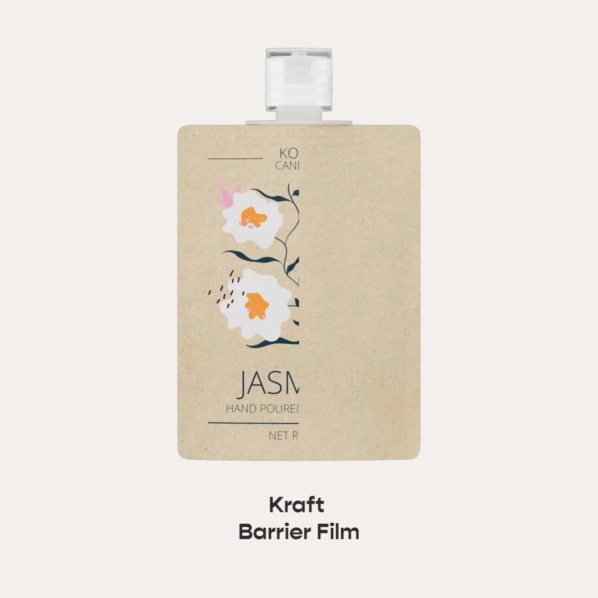 Custom Brown Kraft Bottle Pouch with Top Spout Custom Brown Kraft Bottle Pouch with Top Spout