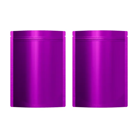 Matte Amethyst Purple Mylar Stand-Up Bag, Rounded Corners