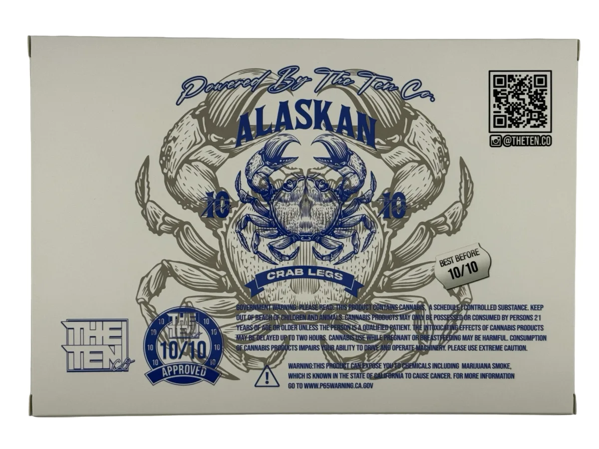 Alaskan Crab Legs 3.5g Mylar Bags & Boxes The Ten Co Alaskan Crab Legs 3.5g Mylar Bags & Boxes The Ten Co