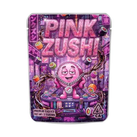 Pink Zushi Mylar Sticker Packs