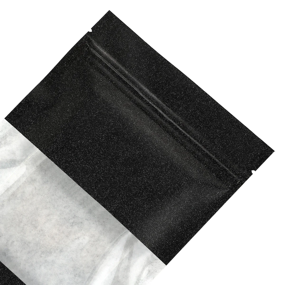 Black Kraft Flat Zipper Bag with Clear Window Black Kraft Flat Zipper Bag with Clear Window