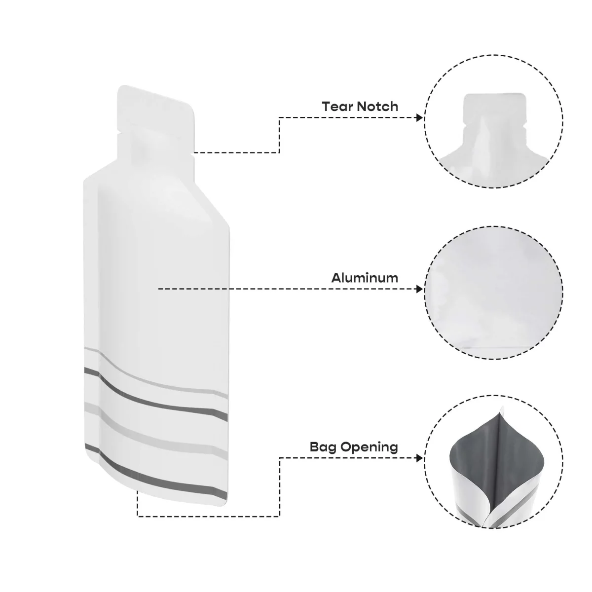 Custom Aluminum Bottle-Shaped Bottom-Fill Bag Custom Aluminum Bottle-Shaped Bottom-Fill Bag