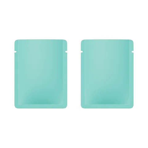 Matte Songbird Blue Aluminum Bottom-Fill Sample Bag